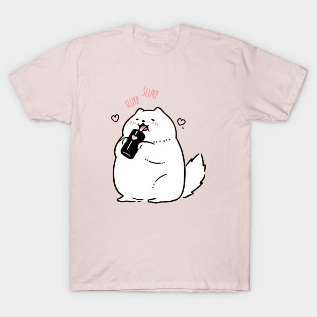 Purr-fect Sips: Happy Cat Edition T-Shirt by AI - Made Me Do It